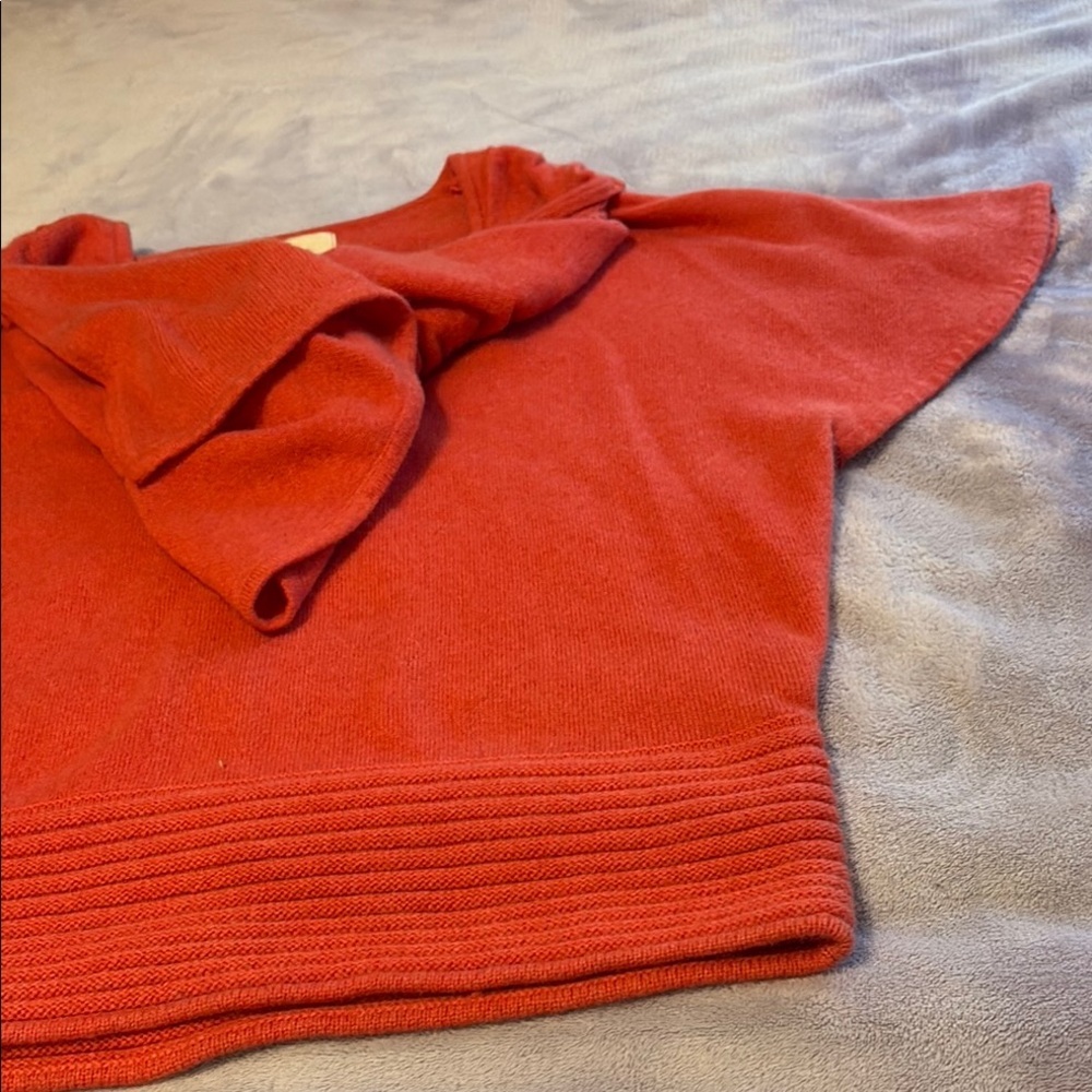 TWG 100% Cashmere Coral Cape Layered Sweater Top S Luxury Quiet Luxury - Picture 5 of 9
